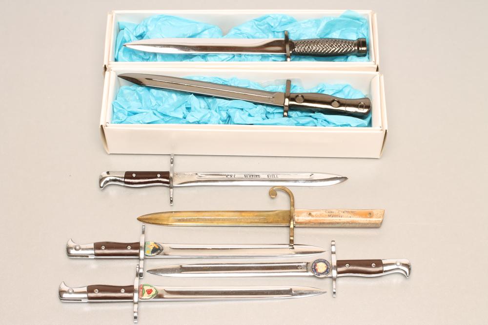 SEVEN AUSTRALIAN AND CANADIAN MINIATURE BAYONETS Image