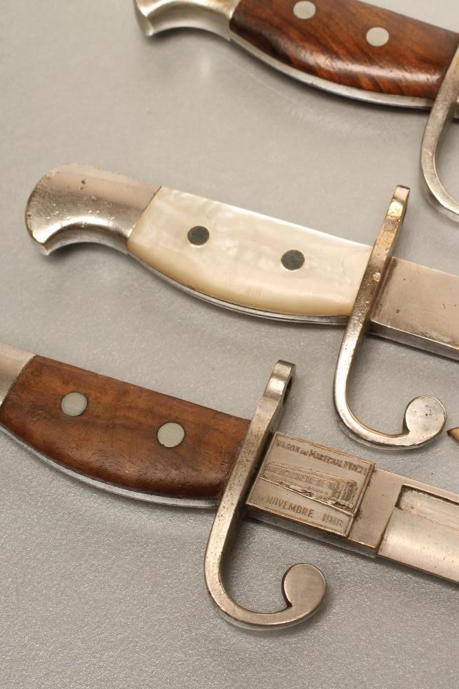 FIVE RARE LARGE SIZE BELGIAN LETTER OPENER BAYONETS Image