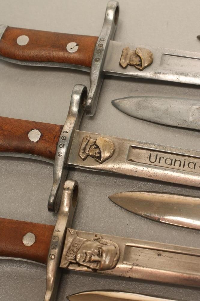 SEVEN SWISS SOUVENIR BAYONETS Image