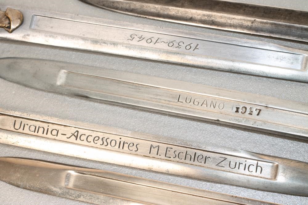 SEVEN SWISS SOUVENIR BAYONETS Image
