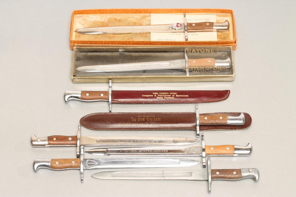 EIGHT SWISS MINIATURE M.1889 BAYONETS Image