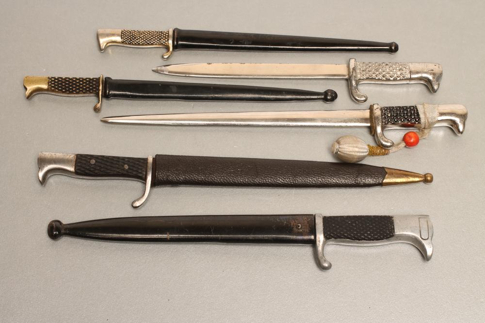 SIX GERMAN MINIATURE M. 98 BAYONETS Image