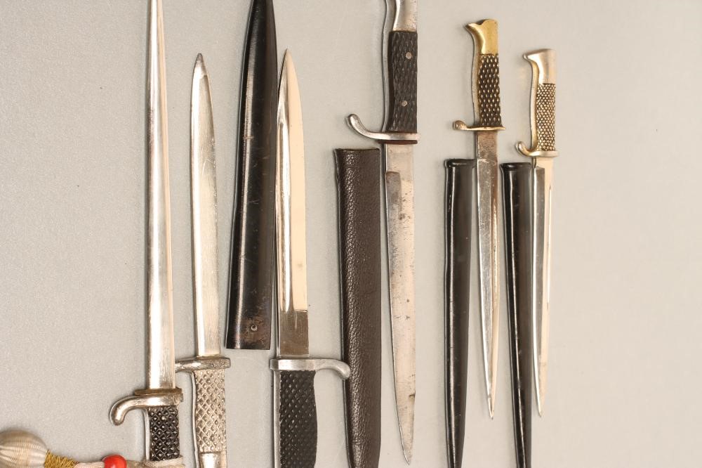 SIX GERMAN MINIATURE M. 98 BAYONETS Image