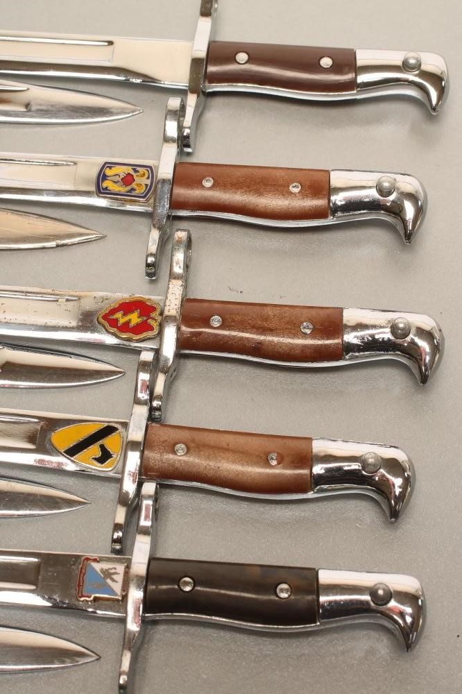 TEN JAPANESE MADE MINIATURE BAYONETS FOR THE US MARKET Image