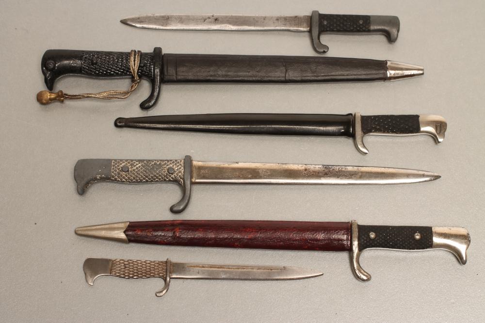 SIX GERMAN MINIATURE M. 98 BAYONETS Image