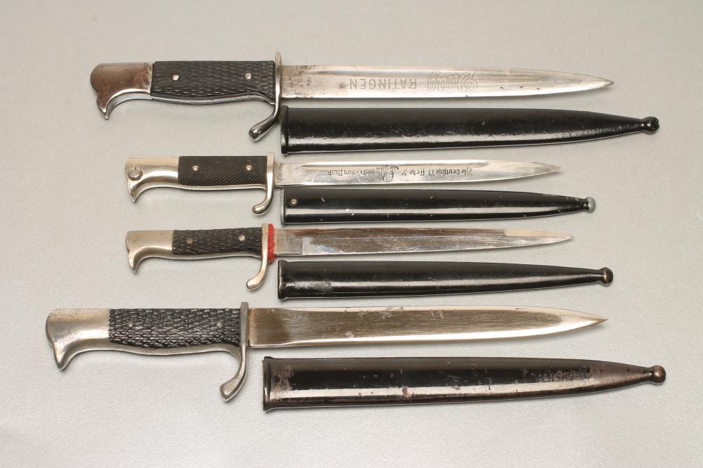 FOUR GERMAN MINIATURE SOUVENIR BAYONETS Image