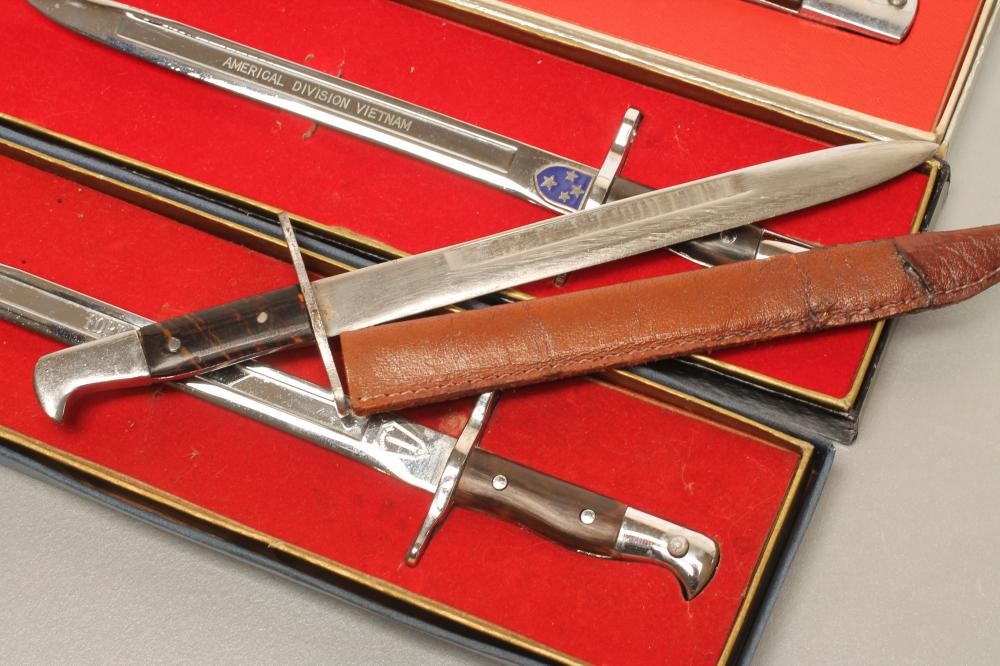 TEN JAPANESE MADE MINIATURE BAYONETS FOR THE US MARKET Image