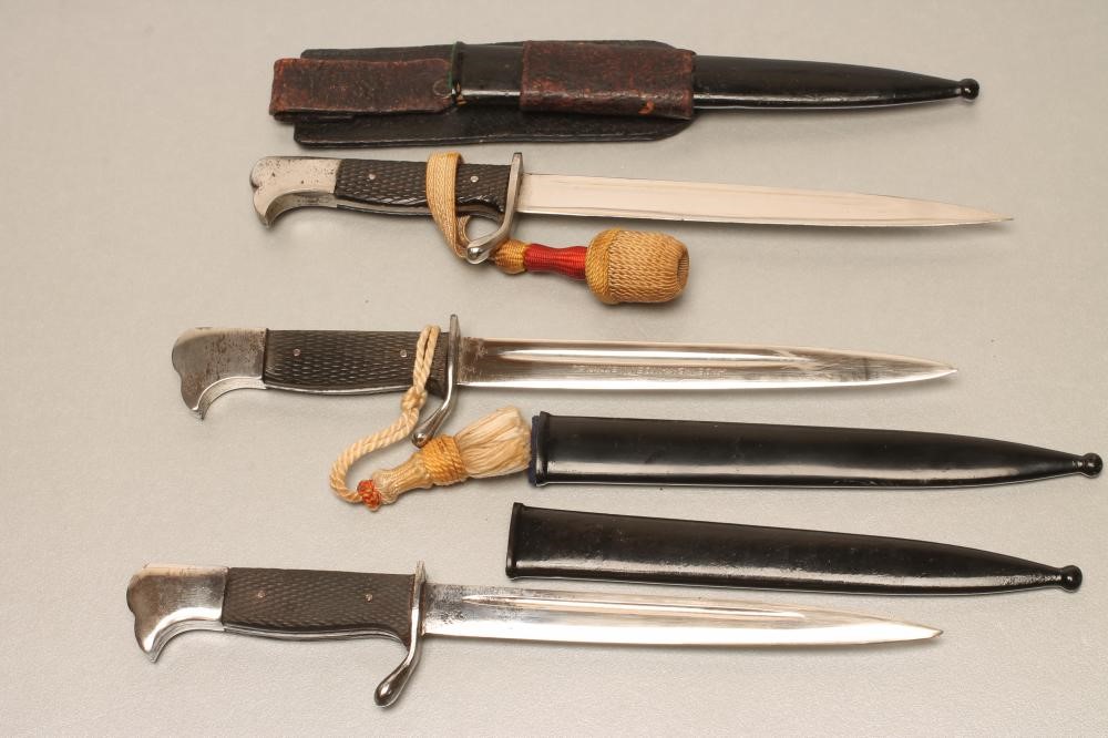 THREE GERMAN MINIATURE SOUVENIR BAYONETS Image