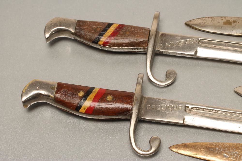 FIVE BELGIAN LETTER OPENER BAYONETS Image