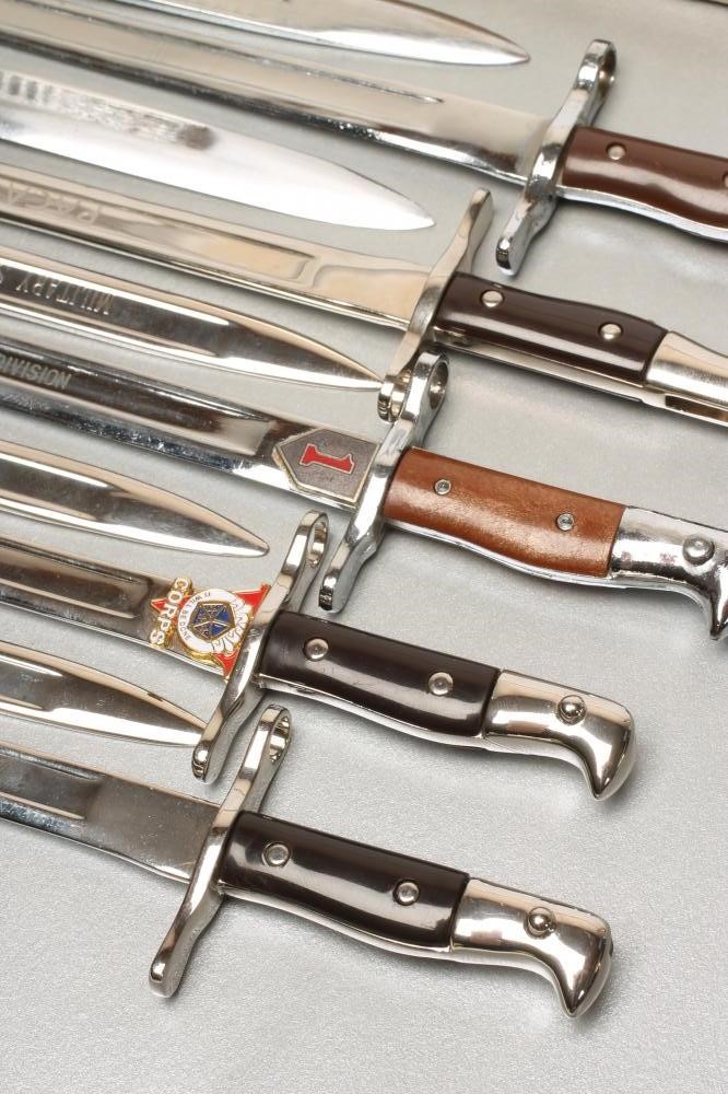 ELEVEN JAPANESE AND THAI MADE MINIATURE BAYONETS FOR THE US MARKET Image