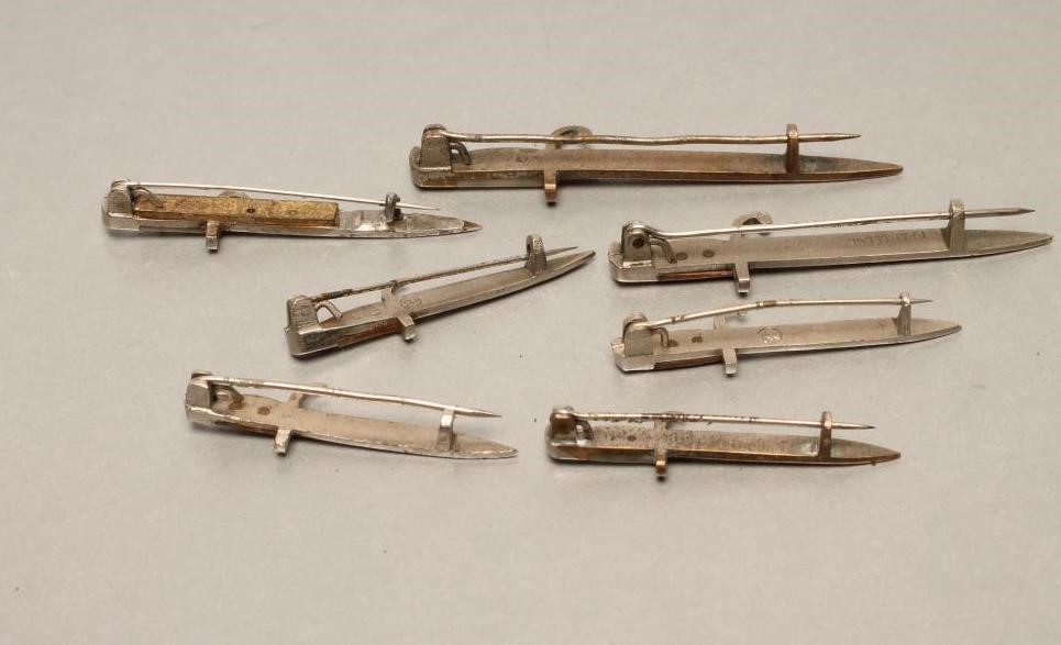 SEVEN BELGIAN SWEETHEART BROOCH BAYONETS Image