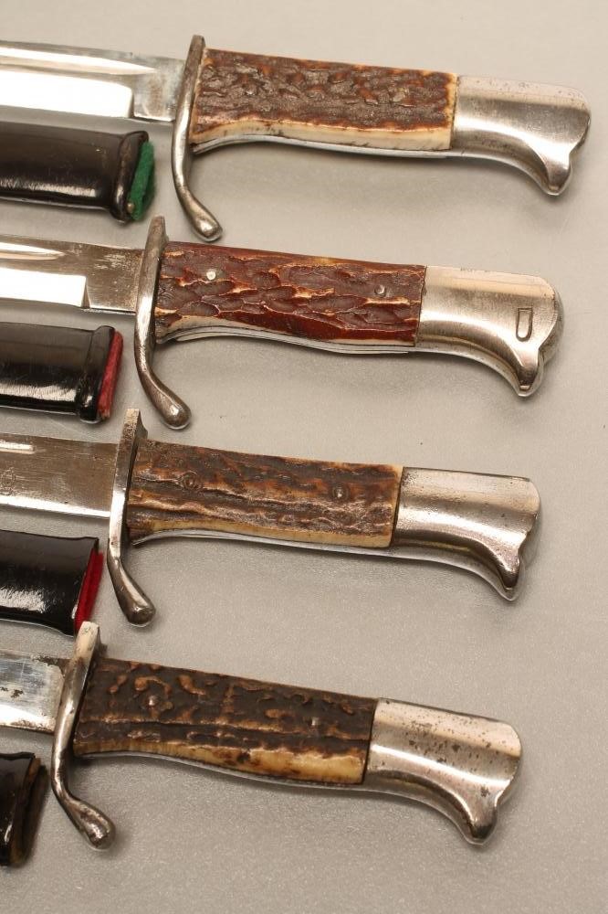 FOUR GERMAN M.98 MINIATURE BAYONETS Image