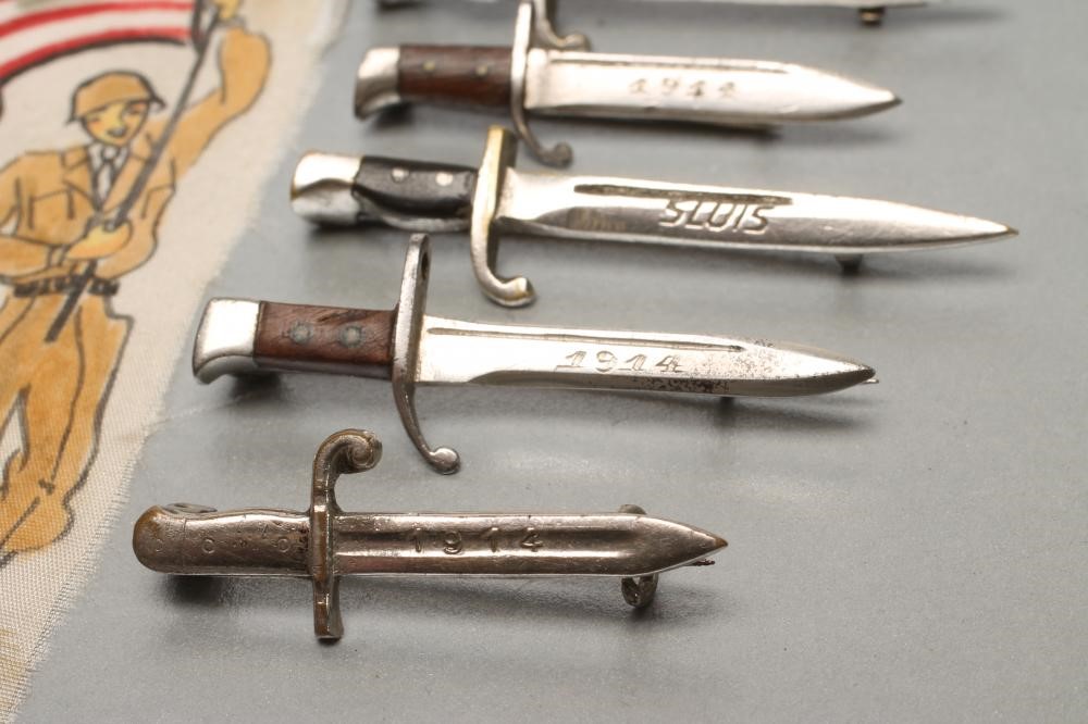 SEVEN BELGIAN SWEETHEART BROOCH BAYONETS Image