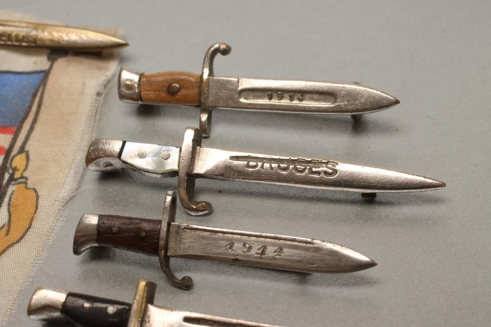 SEVEN BELGIAN SWEETHEART BROOCH BAYONETS Image