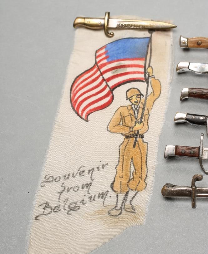 SEVEN BELGIAN SWEETHEART BROOCH BAYONETS Image