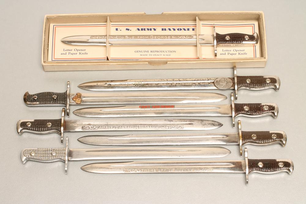 EIGHT AMERICAN LETTER OPENER MINIATURE M.1905 BAYONETS Image