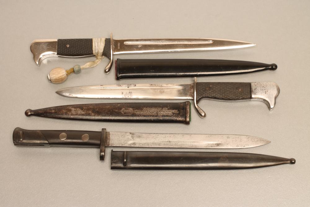 THREE GERMAN MINIATURE SOUVENIR BAYONETS Image