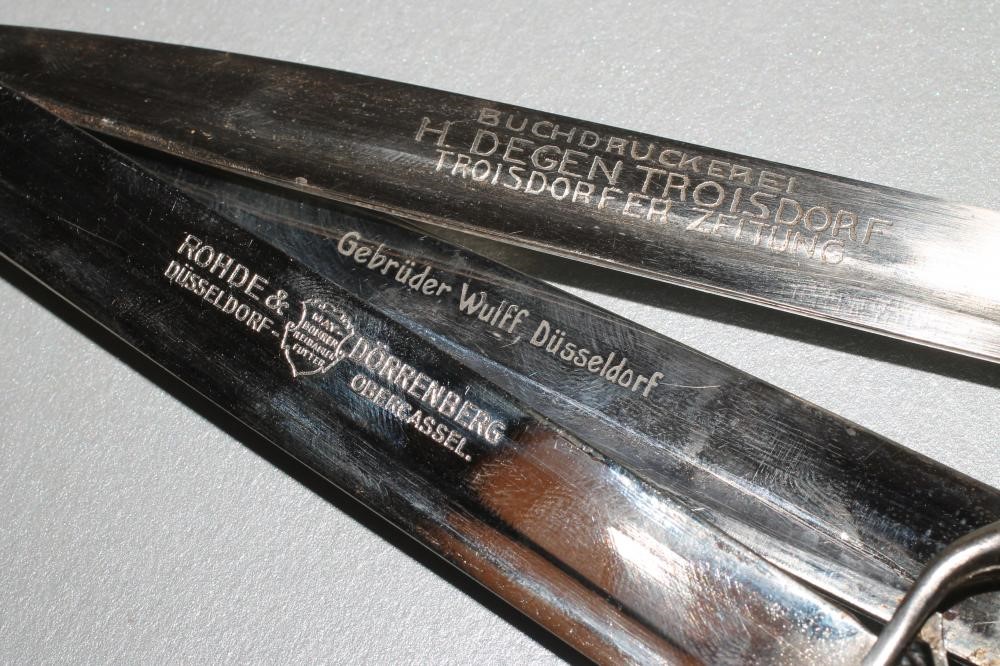 THREE GERMAN MINIATURE SOUVENIR BAYONETS Image