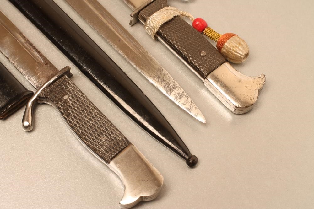 THREE GERMAN MINIATURE SOUVENIR BAYONETS Image