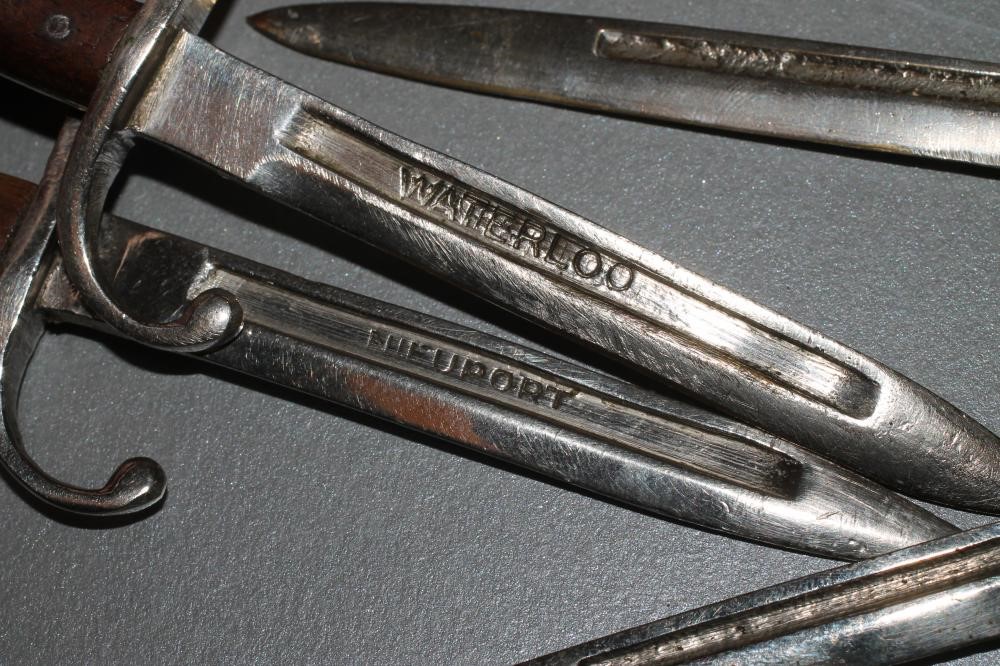 FIVE BELGIAN LETTER OPENER MINIATURE BAYONETS Image