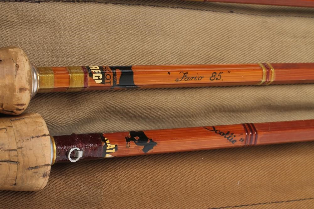 A SHARPES FARIO 85 SPLIT CANE FLY ROD Image