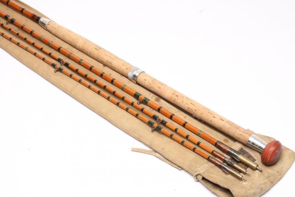 A SHARPES SCOTTIE THE "ABERDEEN" SPLIT CANE SALMON ROD Image