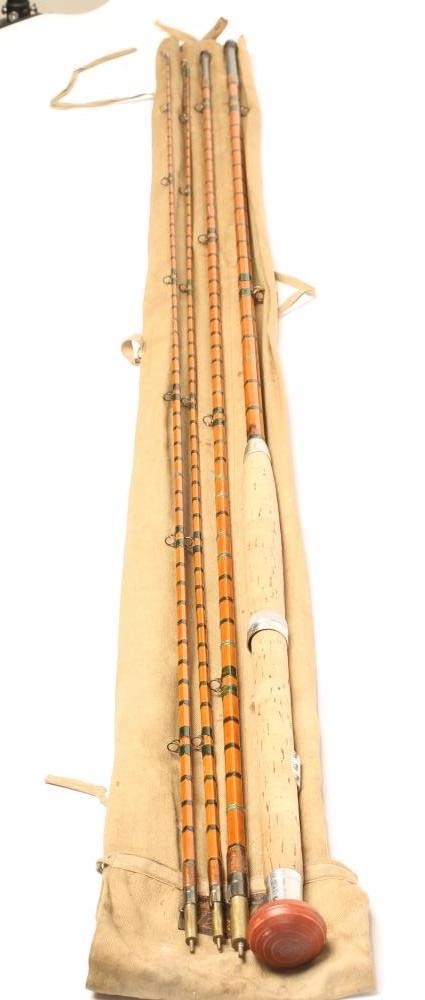 A SHARPES SCOTTIE THE "ABERDEEN" SPLIT CANE SALMON ROD Image