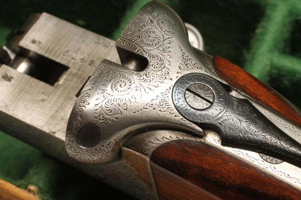 A LINSLEY BROTHERS 12-BORE SIDE BY SIDE EJECTOR SHOTGUN Image