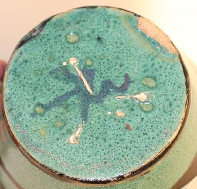 A STUDIO STONEWARE VASE of ovoid form with cylindrical neck Image