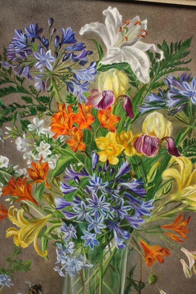 ‡ENA BAXTER (Scottish 1924-2005). Still Life with Flowers in a Glass Vase Image