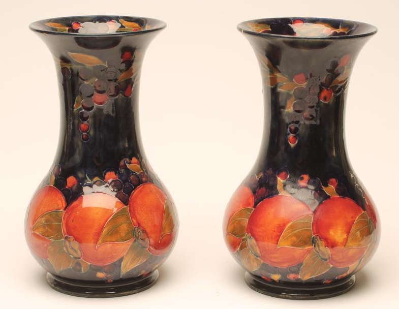 A PAIR OF MOORCROFT POTTERY VASES Image