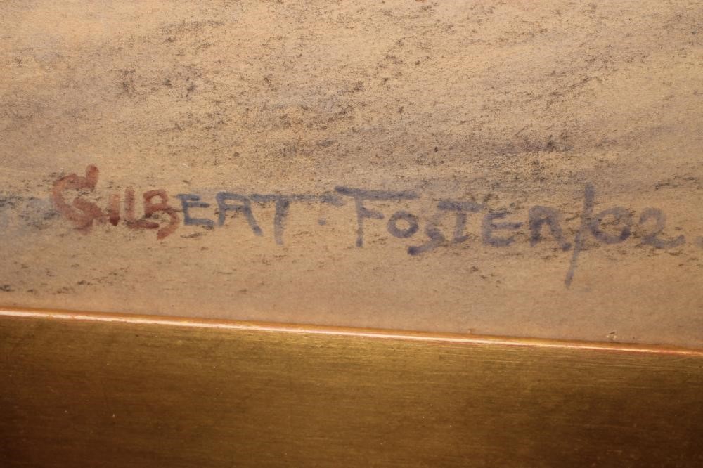 WILLIAM GILBERT FOSTER (1855-1906) (Staithes Group) Goose Girl at Eventide Image