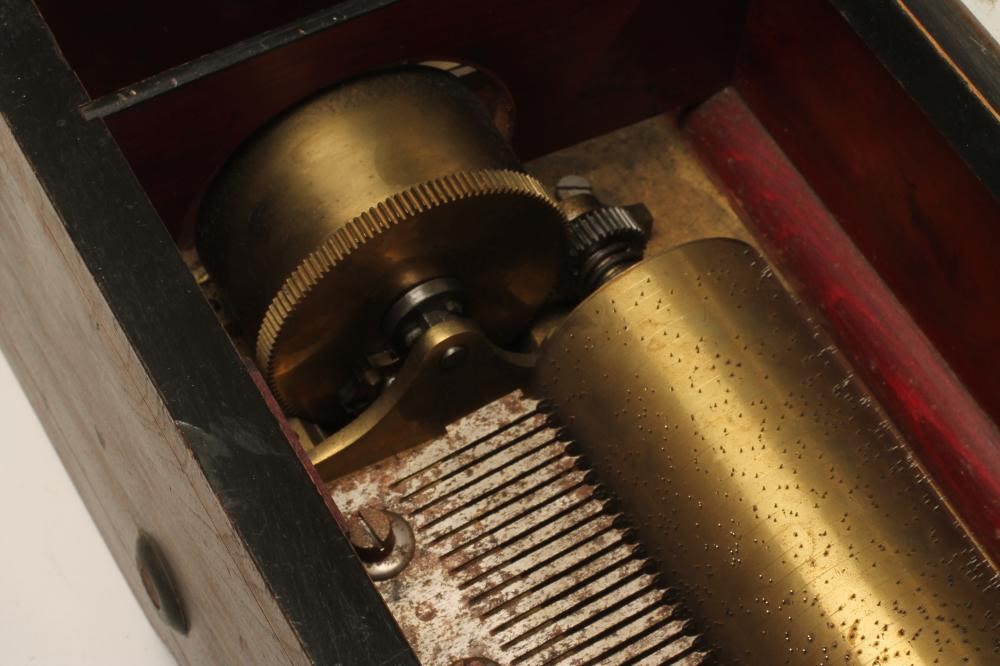 A SWISS MUSICAL BOX playing eight classical airs as listed on the tune sheet Image