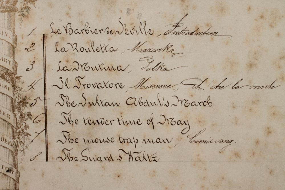 A SWISS MUSICAL BOX playing eight classical airs as listed on the tune sheet Image