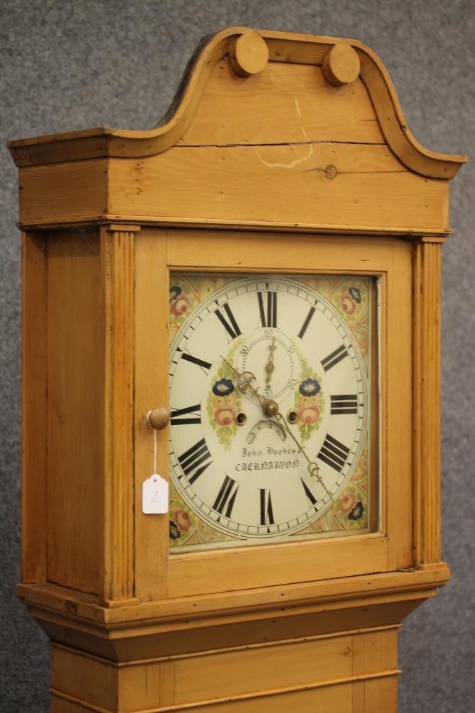 A PINE LONGCASE CLOCK by John Hughes Image