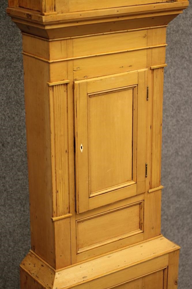 A PINE LONGCASE CLOCK by John Hughes Image