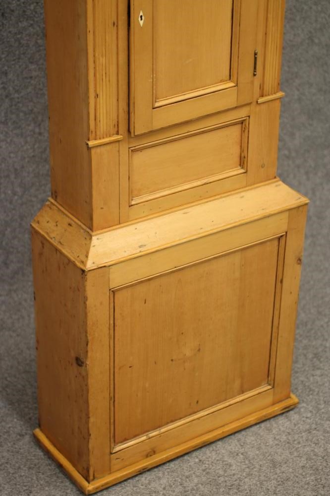 A PINE LONGCASE CLOCK by John Hughes Image