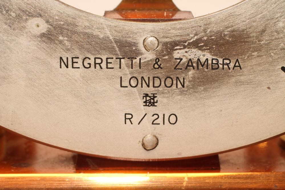 A MAHOGANY CASED BAROGRAPH by Negretti & Zambra Image