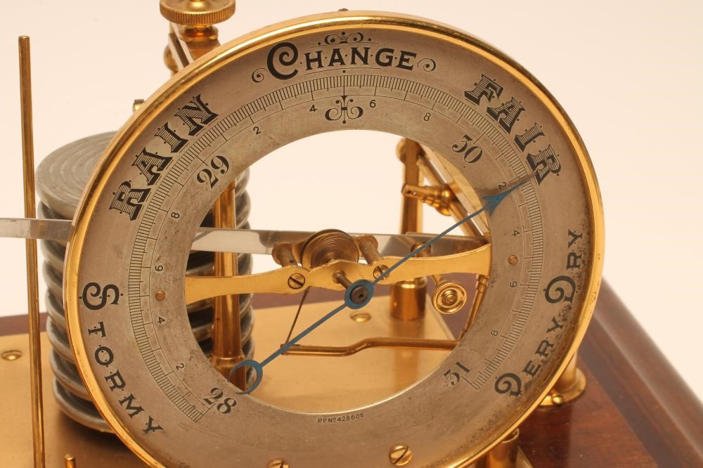 A MAHOGANY CASED BAROGRAPH retailed by Manoah Rhodes & Sons Image