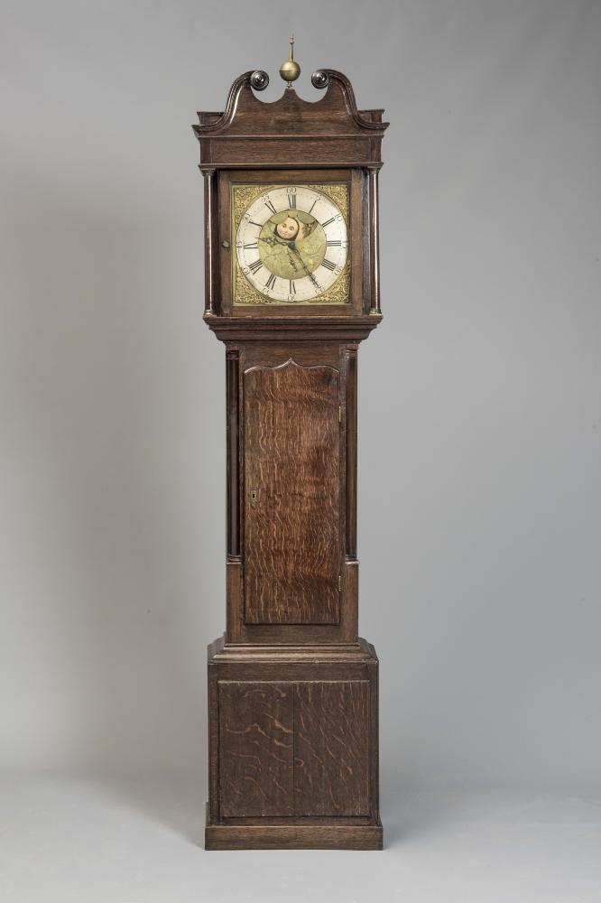 AN OAK AND MAHOGANY LONGCASE CLOCK by Thomas Lister Image