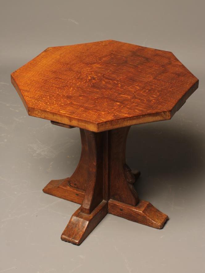 AN ADZED OAK OCCASIONAL TABLE by Robert Thompson Image