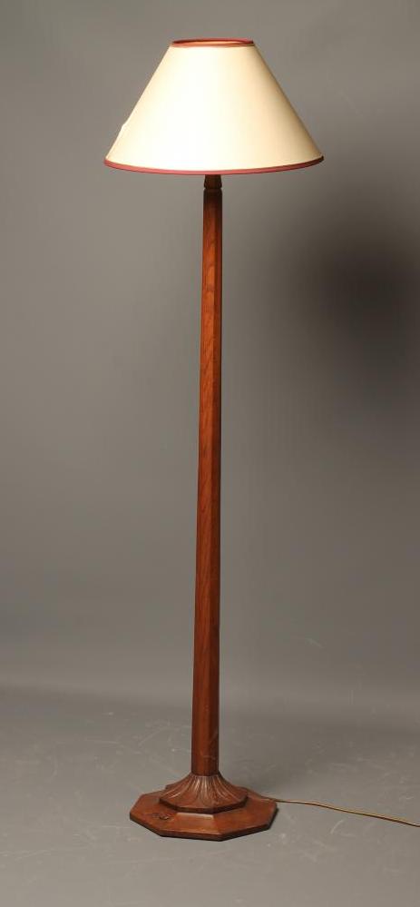 AN OAK STANDARD LAMP by Martin Dutton Image