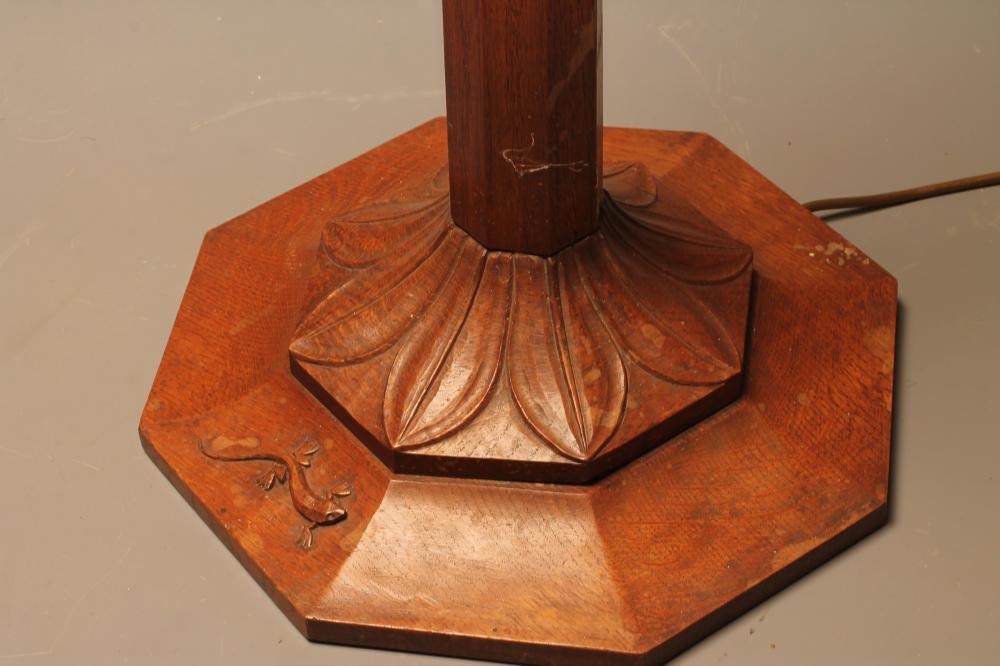 AN OAK STANDARD LAMP by Martin Dutton Image