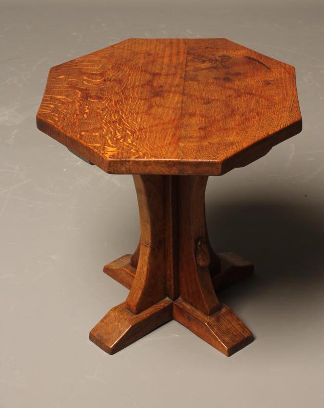 AN ADZED OAK OCCASIONAL TABLE by Robert Thompson Image