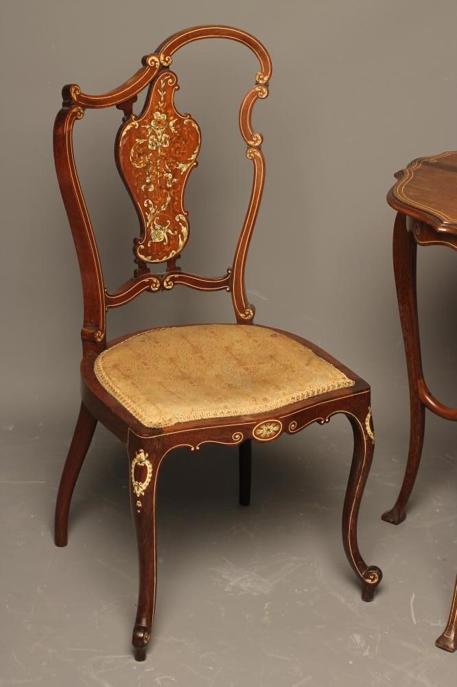 A LATE VICTORIAN MAHOGANY AND BONE INLAID OCCASIONAL TABLE of circular form Image