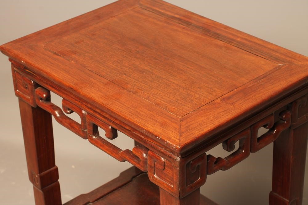 A CHINESE HARDWOOD SIDE TABLE Image