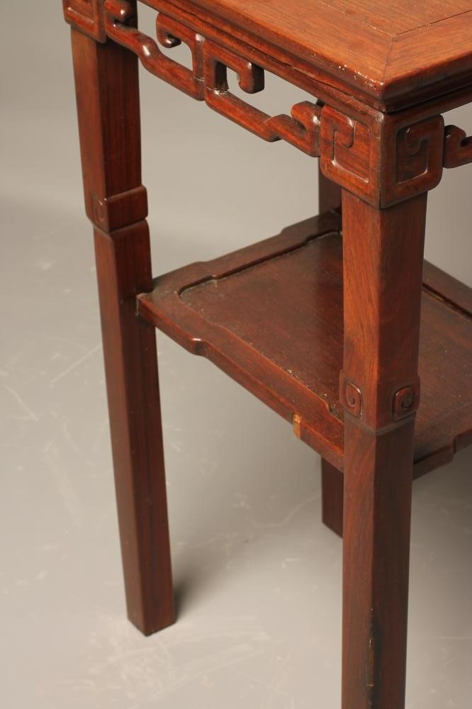 A CHINESE HARDWOOD SIDE TABLE Image