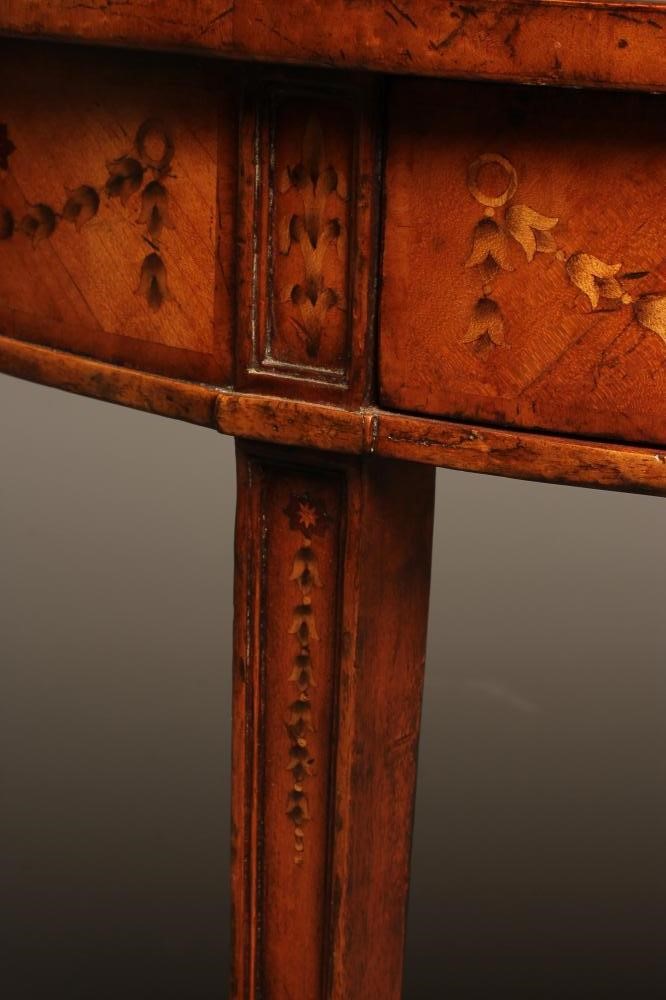 A GEORGIAN STYLE SATINWOOD VENEERED AND INLAID SIDE TABLE Image