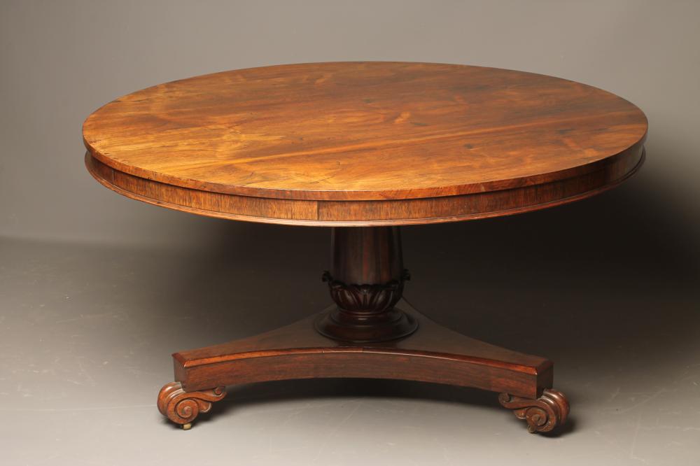 AN EARLY VICTORIAN ROSEWOOD BREAKFAST TABLE Image