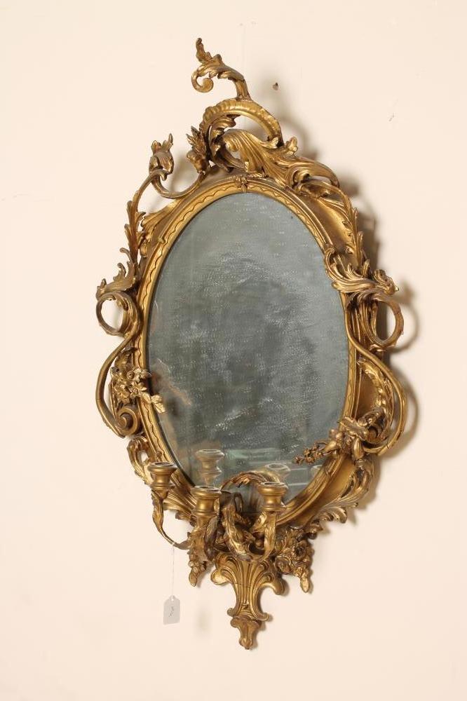 A ROCOCO REVIVAL GILT GESSO PIER GLASS Image